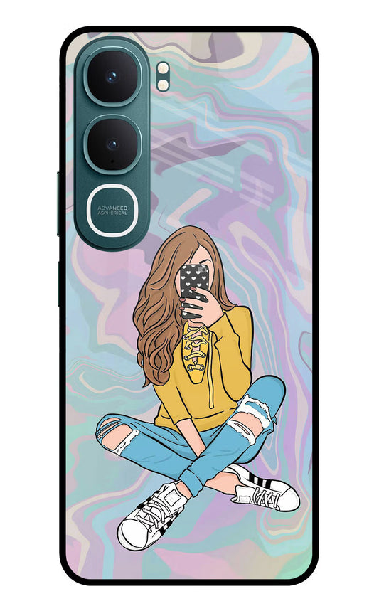 Selfie Girl Vivo Y31 5G Glass Case