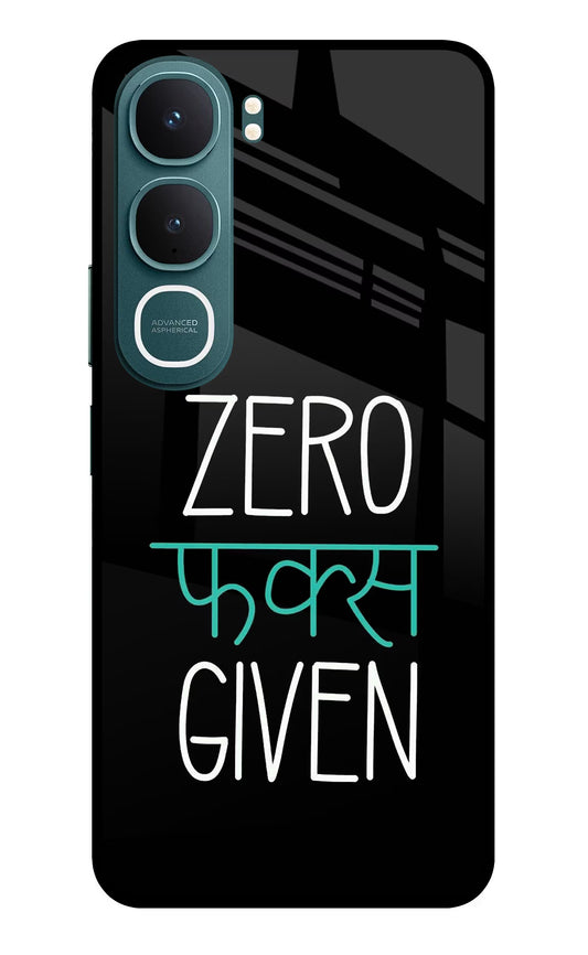 Zero Fucks Given Vivo Y31 5G Glass Case