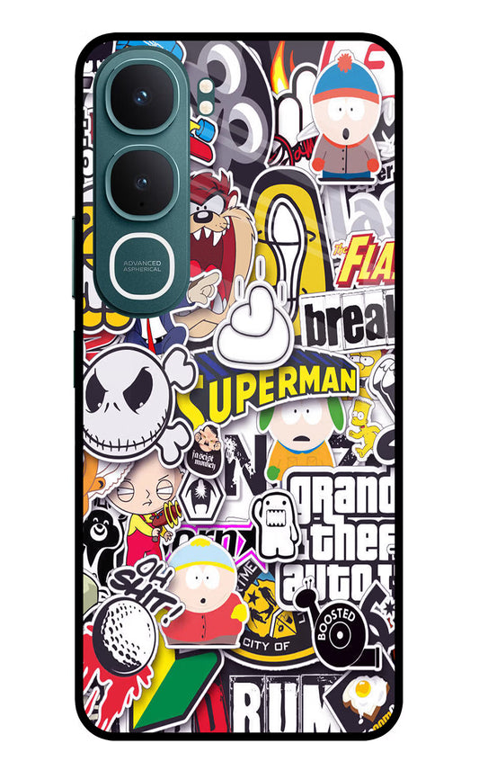 Sticker Bomb Vivo Y31 5G Glass Case