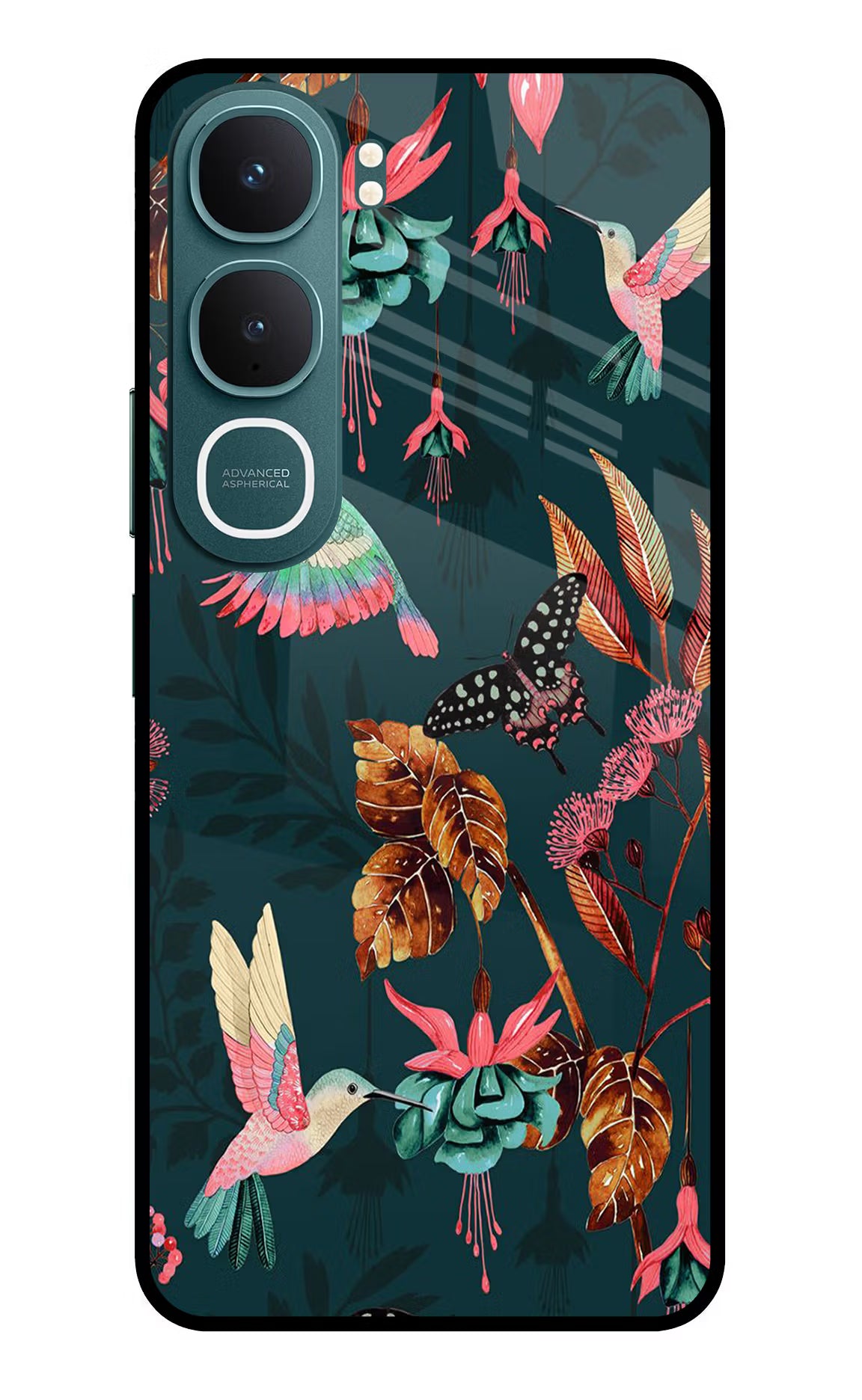 Birds Vivo Y31 5G Glass Case Back Cover by Casekaro