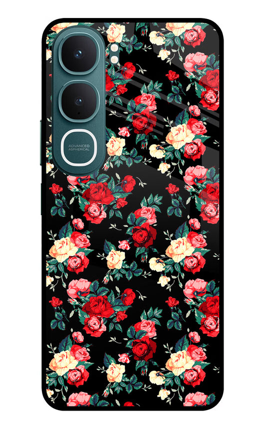 Rose Pattern Vivo Y31 5G Glass Case