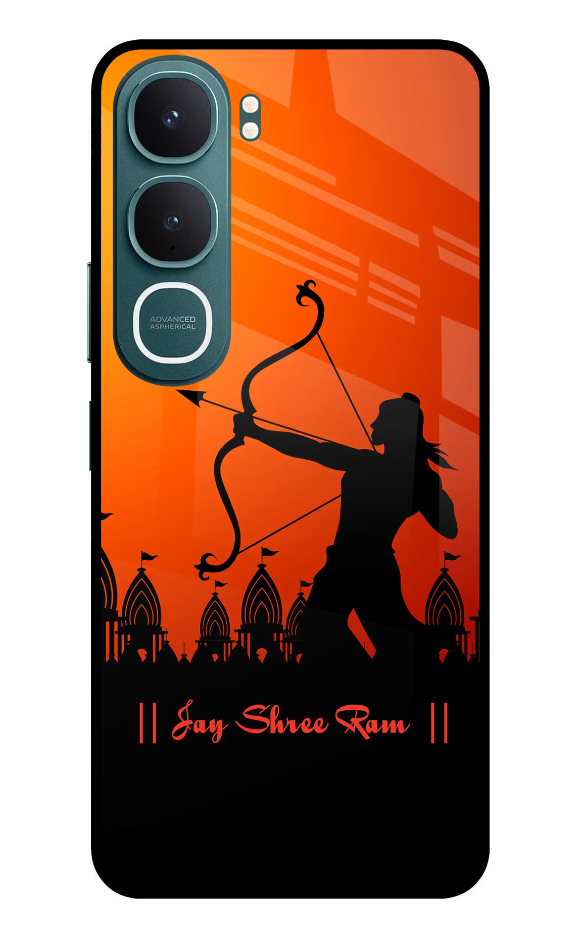 Lord Ram - 4 Vivo Y31 5G Glass Case Back Cover by Casekaro