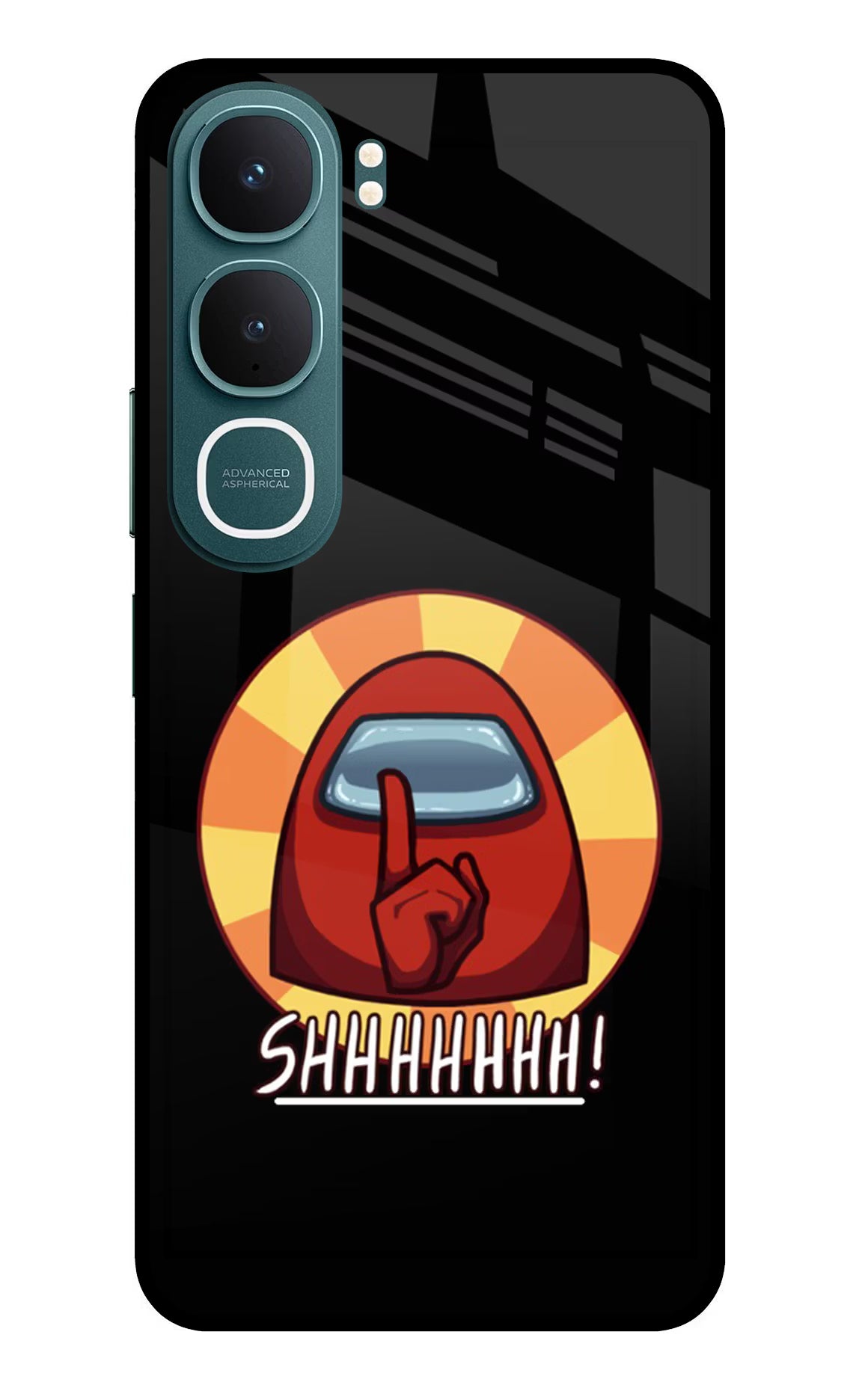 Among Us Shhh! Vivo Y31 5G Glass Case