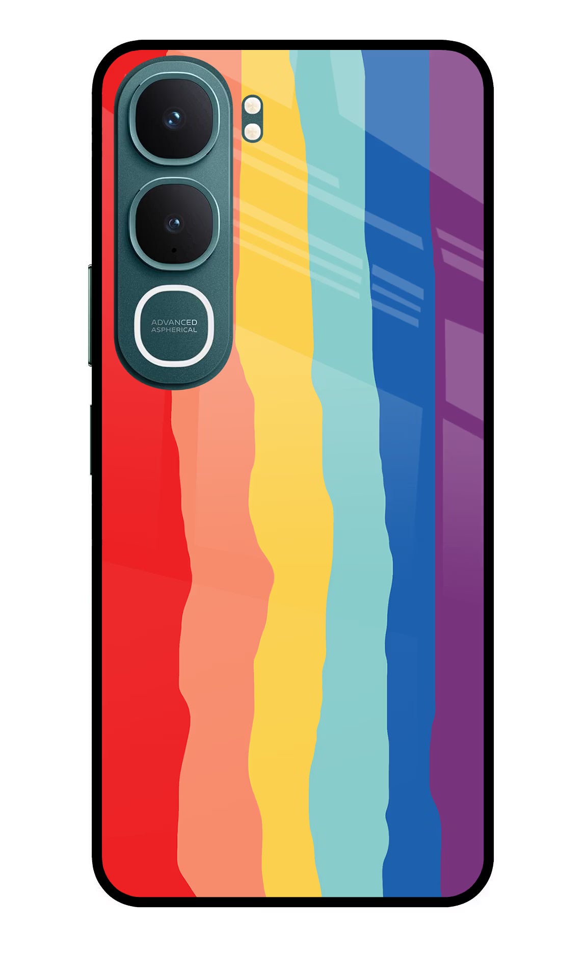 Rainbow Vivo Y31 5G Glass Case Back Cover by Casekaro