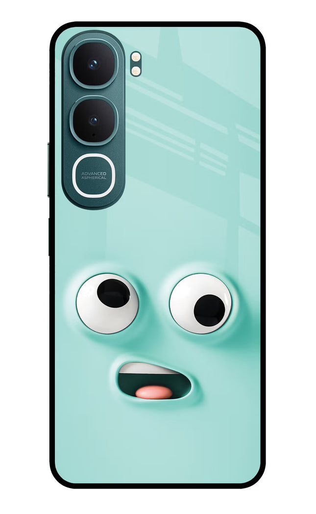 Funny Cartoon Vivo Y31 5G Glass Case Back Cover by Casekaro