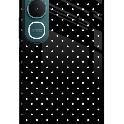 White Dots Vivo Y31 5G Glass Case Back Cover by Casekaro