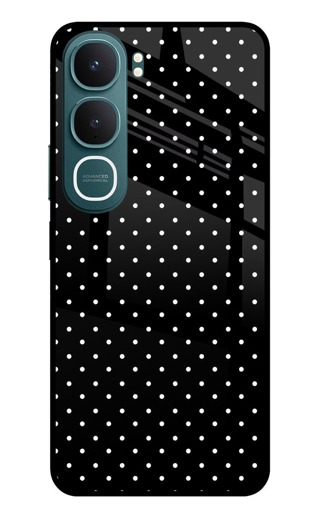 White Dots Vivo Y31 5G Glass Case Back Cover by Casekaro