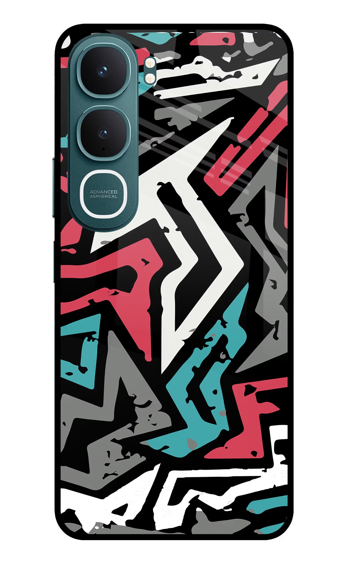 Geometric Graffiti Vivo Y31 5G Glass Case