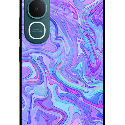 Glitter Vivo Y31 5G Glass Case Back Cover by Casekaro