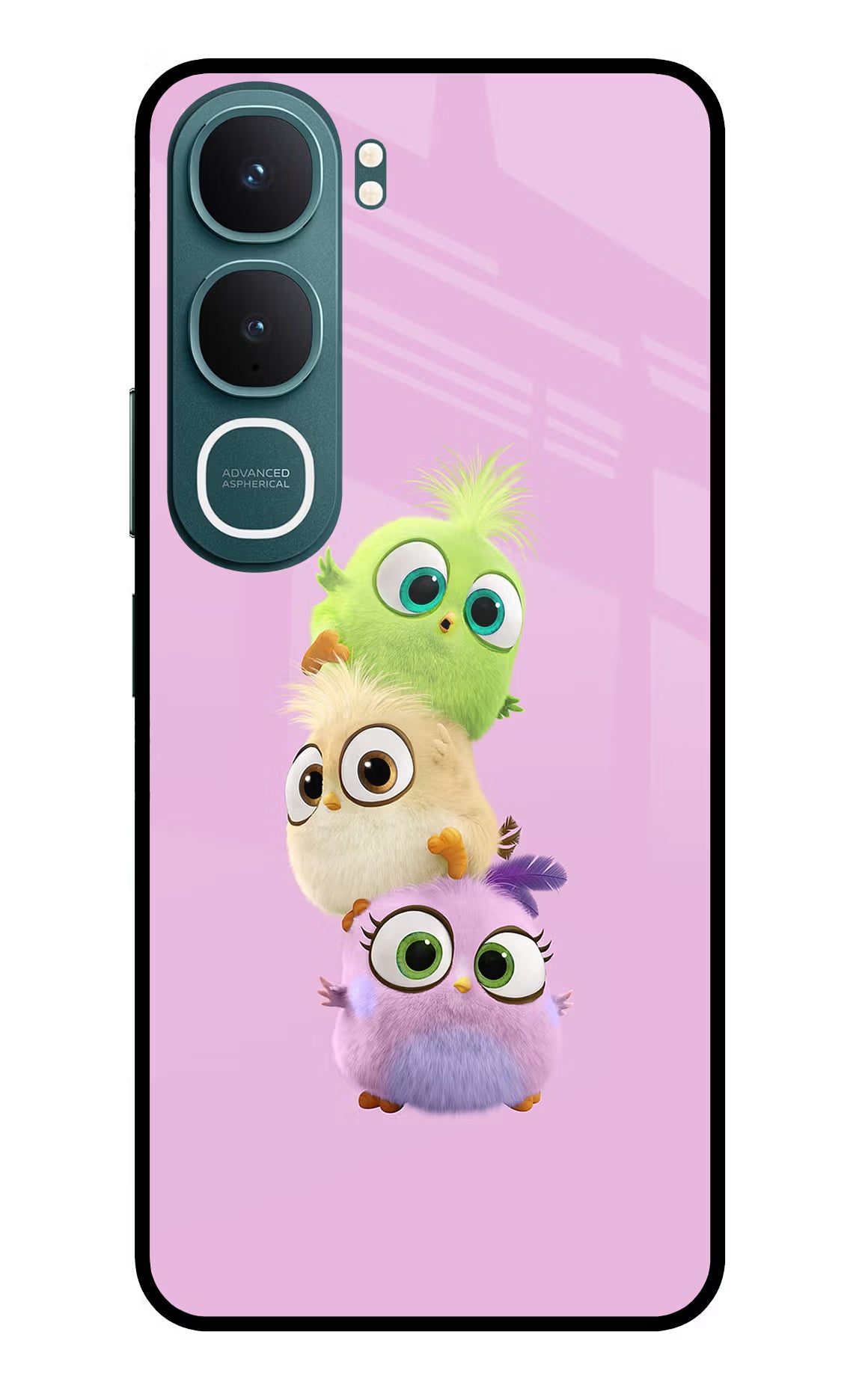 Cute Little Birds Vivo Y31 5G Glass Case