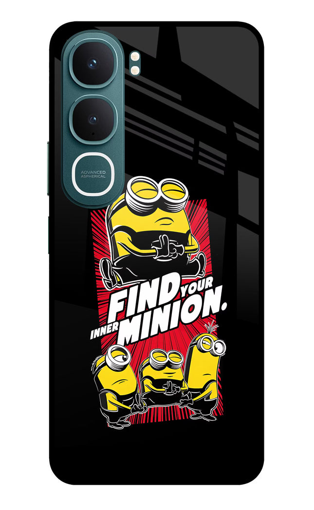 Find your inner Minion Vivo Y31 5G Glass Case Back Cover by Casekaro