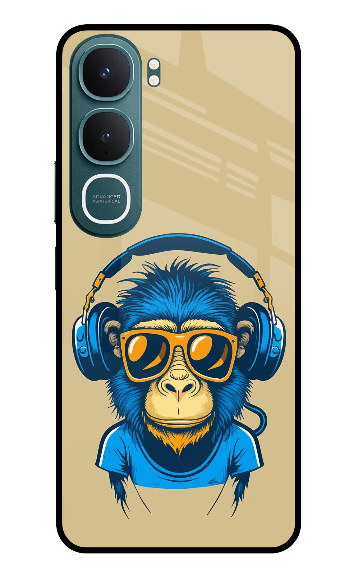 Monkey Headphone Vivo Y31 5G Glass Case