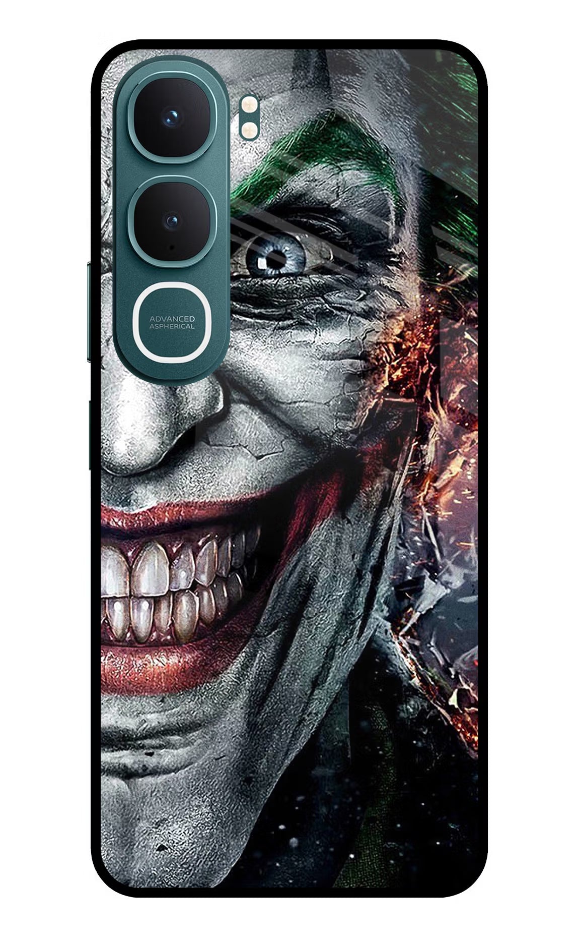 Joker Cam Vivo Y31 5G Glass Case Back Cover by Casekaro