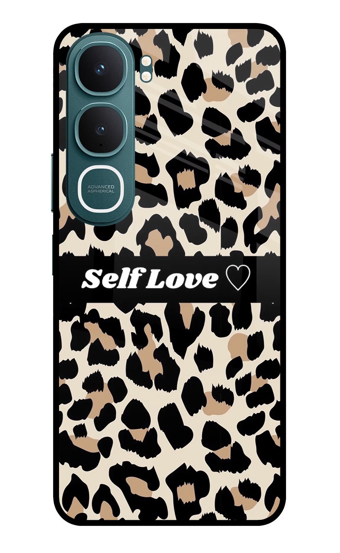 Leopard Print Self Love Vivo Y31 5G Glass Case