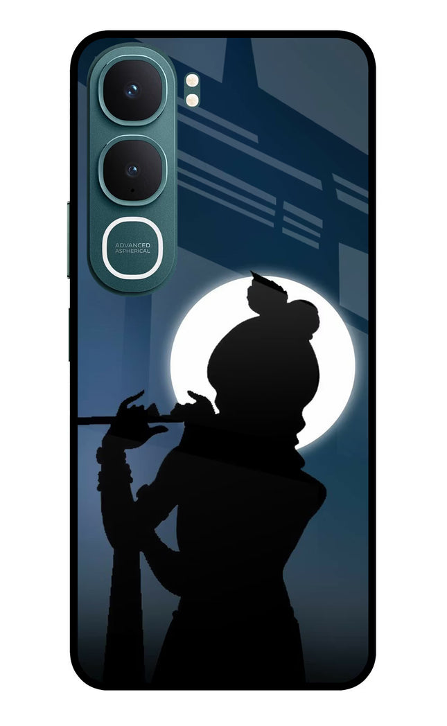 Shri Krishna Silhouette Vivo Y31 5G Glass Case Back Cover by Casekaro