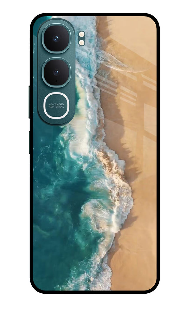 Ocean Beach Vivo Y31 5G Glass Case Back Cover by Casekaro