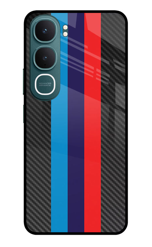 BMW Stripes Pattern Vivo Y31 5G Glass Case