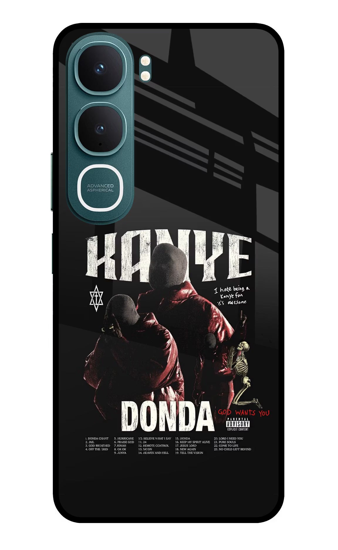 Donda Kanye West Vivo Y31 5G Glass Case