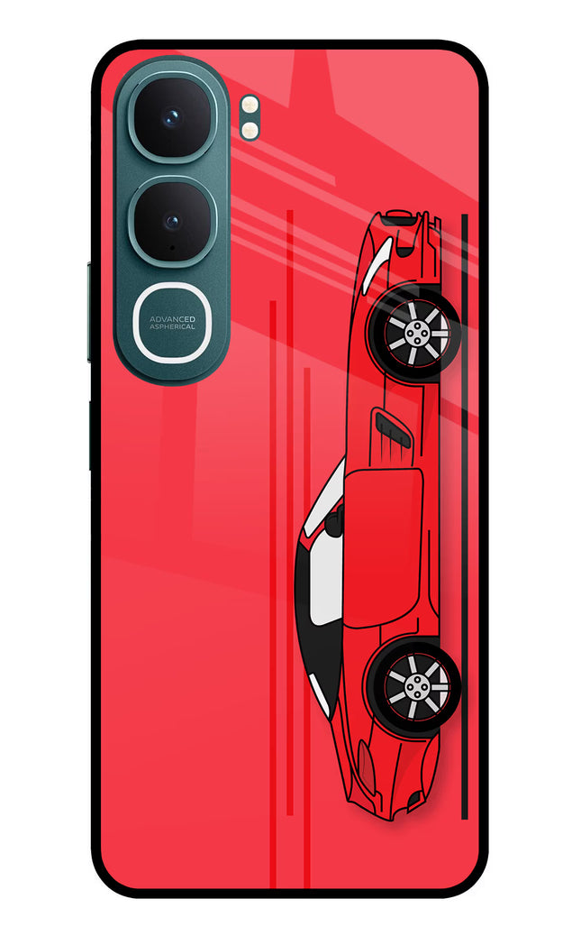 Red Velocity Vivo Y31 5G Glass Case Back Cover by Casekaro