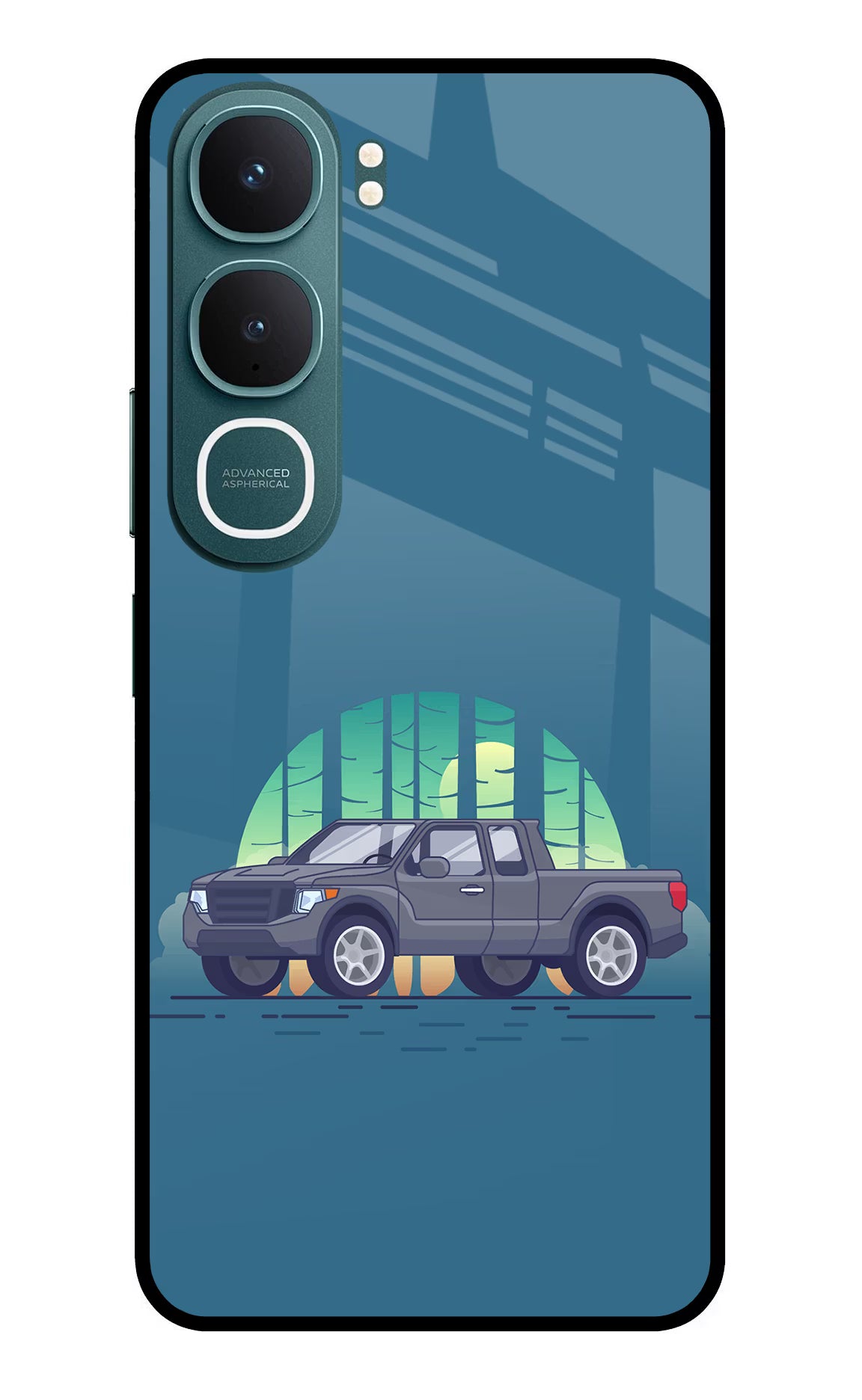 Retro Garage Vibe Vivo Y31 5G Glass Case