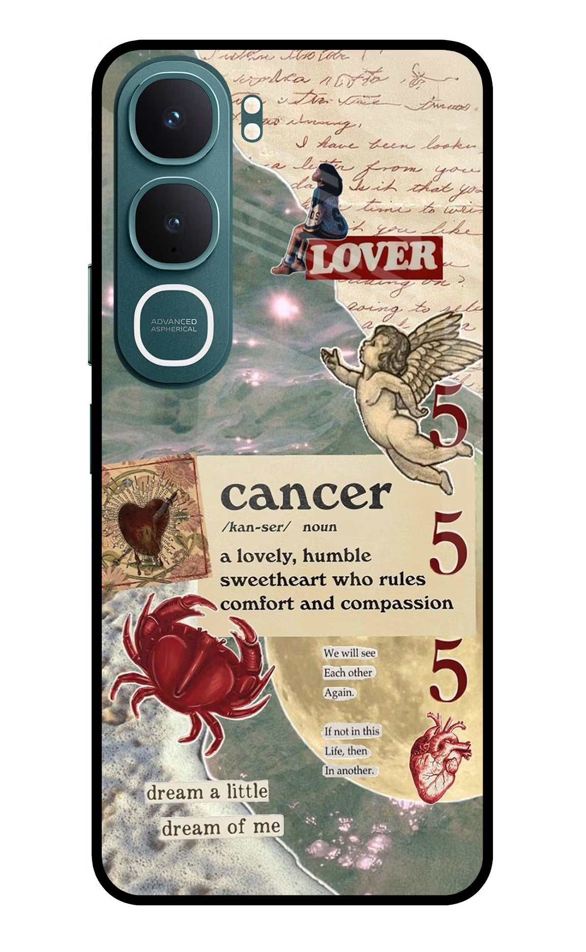 Cancer Zodiac Vivo Y31 5G Glass Case