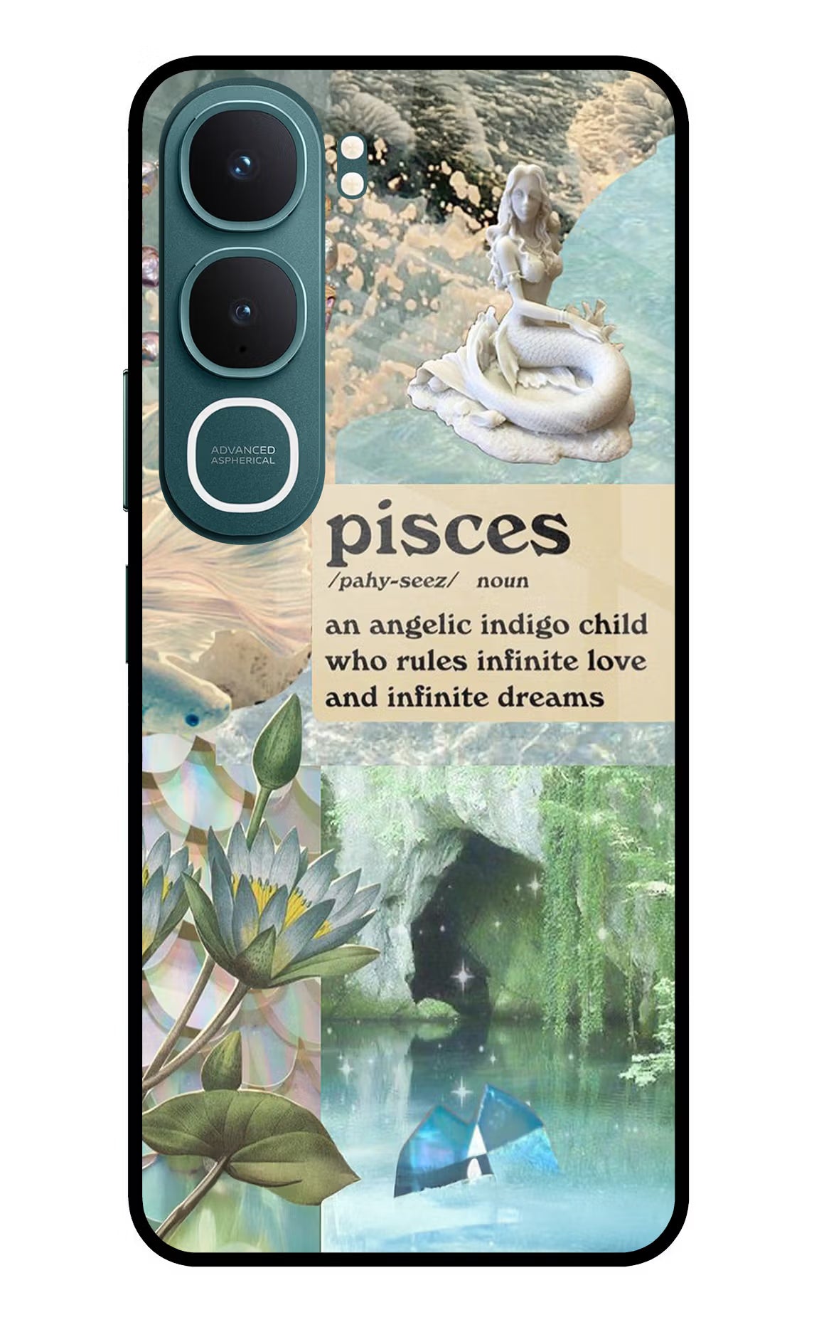 Pisces Zodiac Vivo Y31 5G Glass Case Back Cover by Casekaro