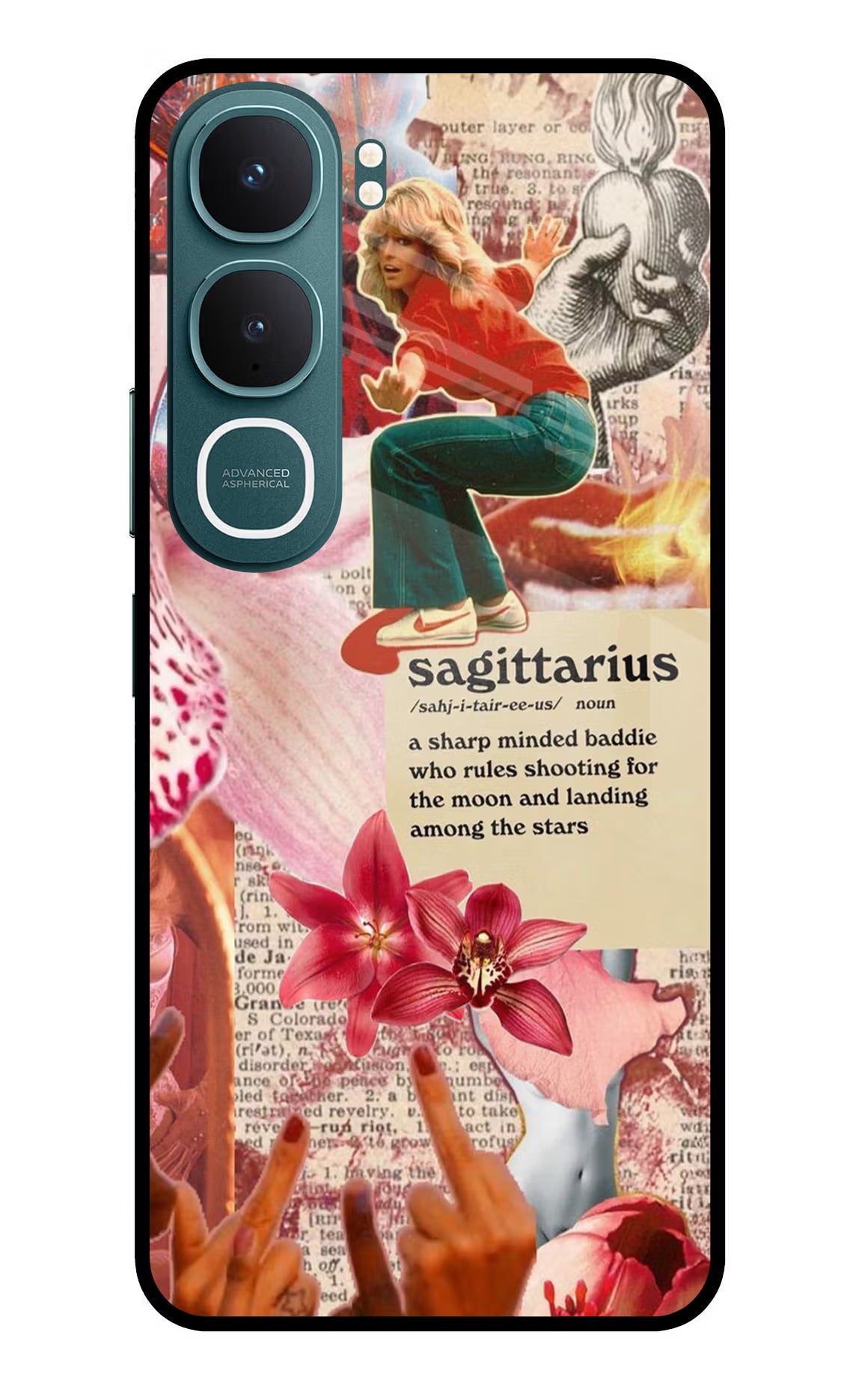 Sagittarius Zodiac Vivo Y31 5G Glass Case