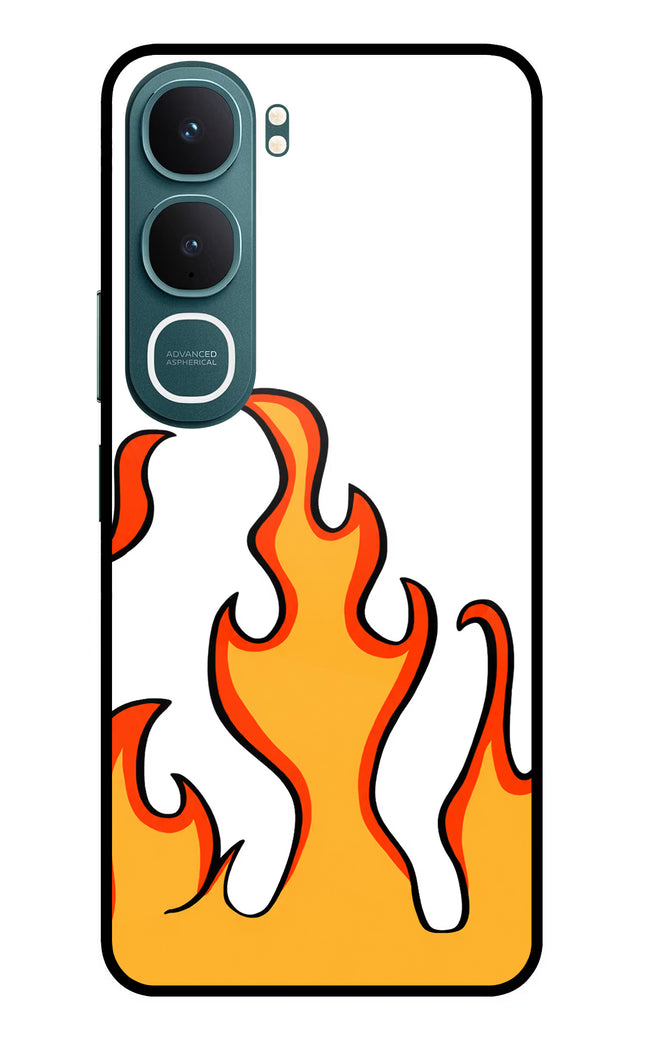 Fired Up – White Vivo Y31 5G Glass Case Back Cover by Casekaro