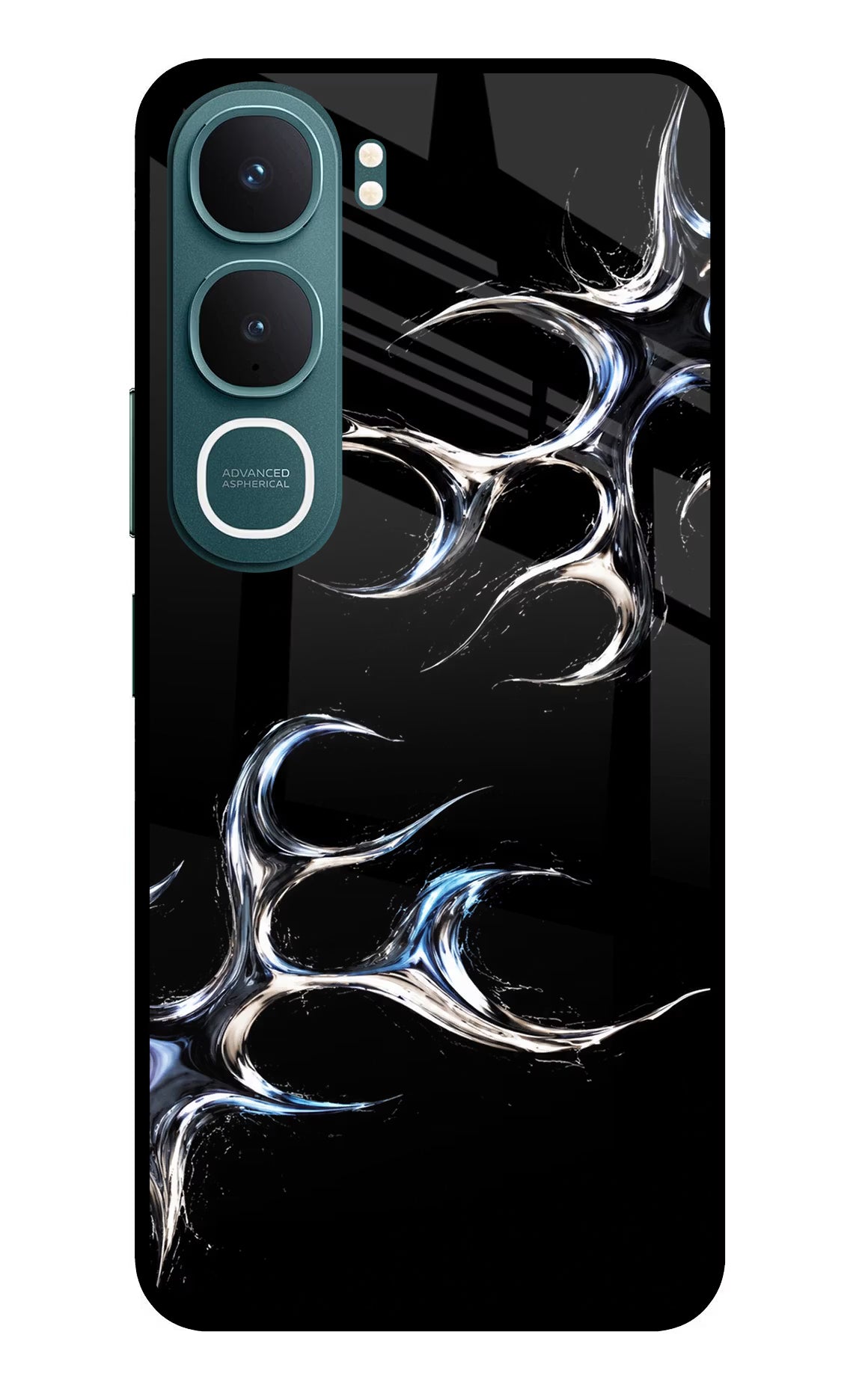 Chrome Tribal Vivo Y31 5G Glass Case Back Cover by Casekaro