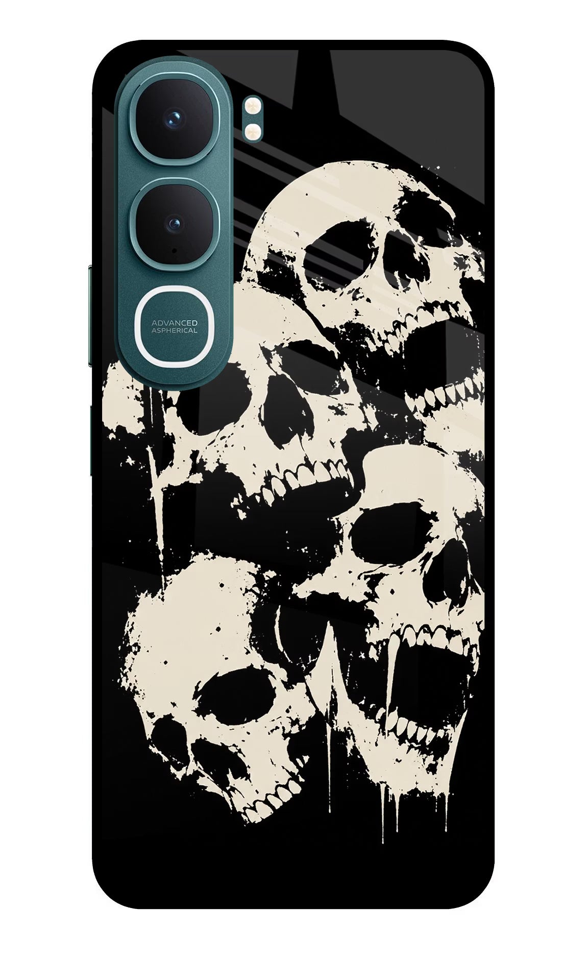 Dead Stack Vivo Y31 5G Glass Case Back Cover by Casekaro