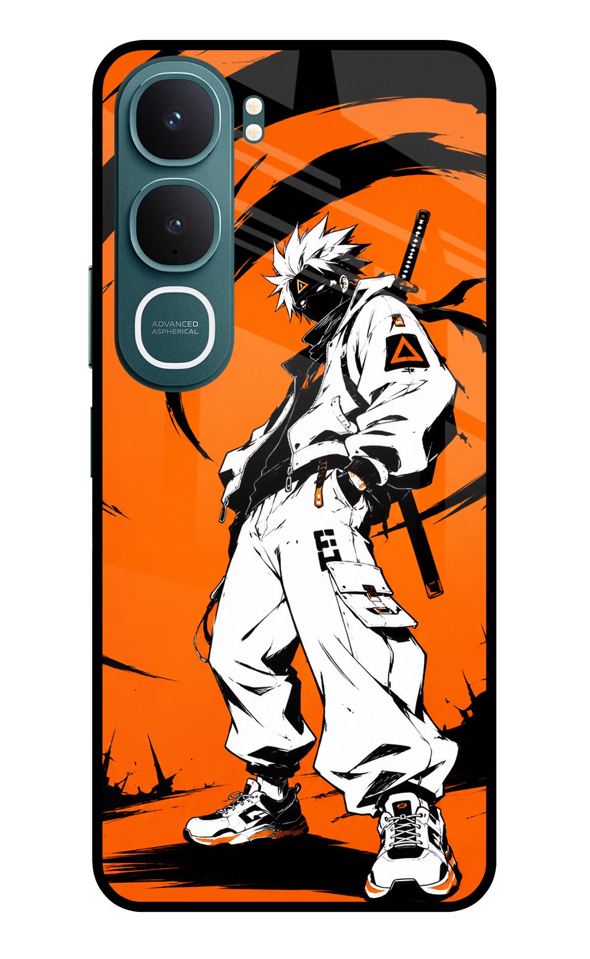 Street Samurai  Vivo Y31 5G Glass Case Back Cover by Casekaro