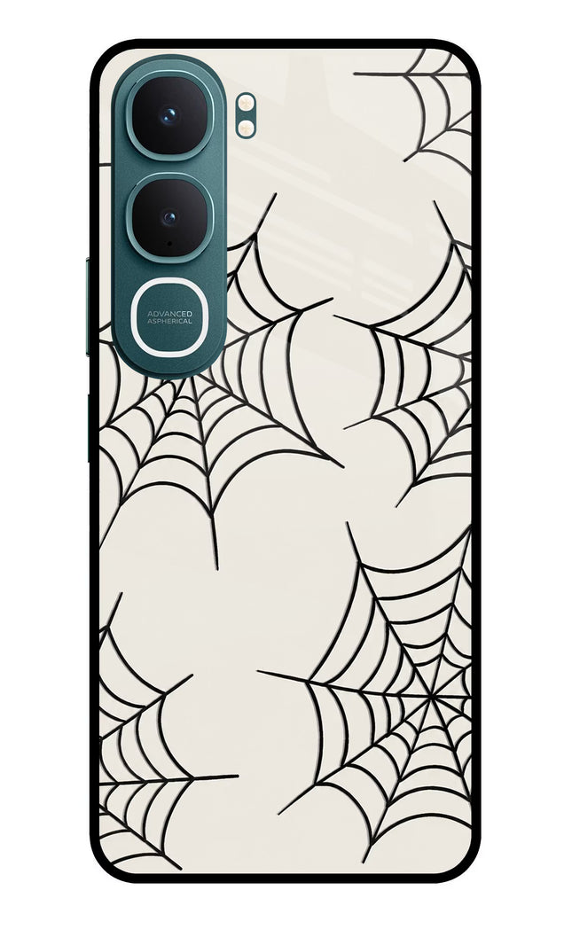 Spider Web Vivo Y31 5G Glass Case Back Cover by Casekaro