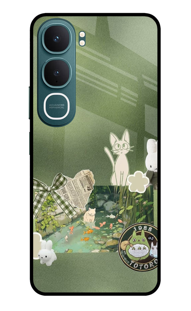 Aesthetic anime Vivo Y31 5G Glass Case Back Cover by Casekaro