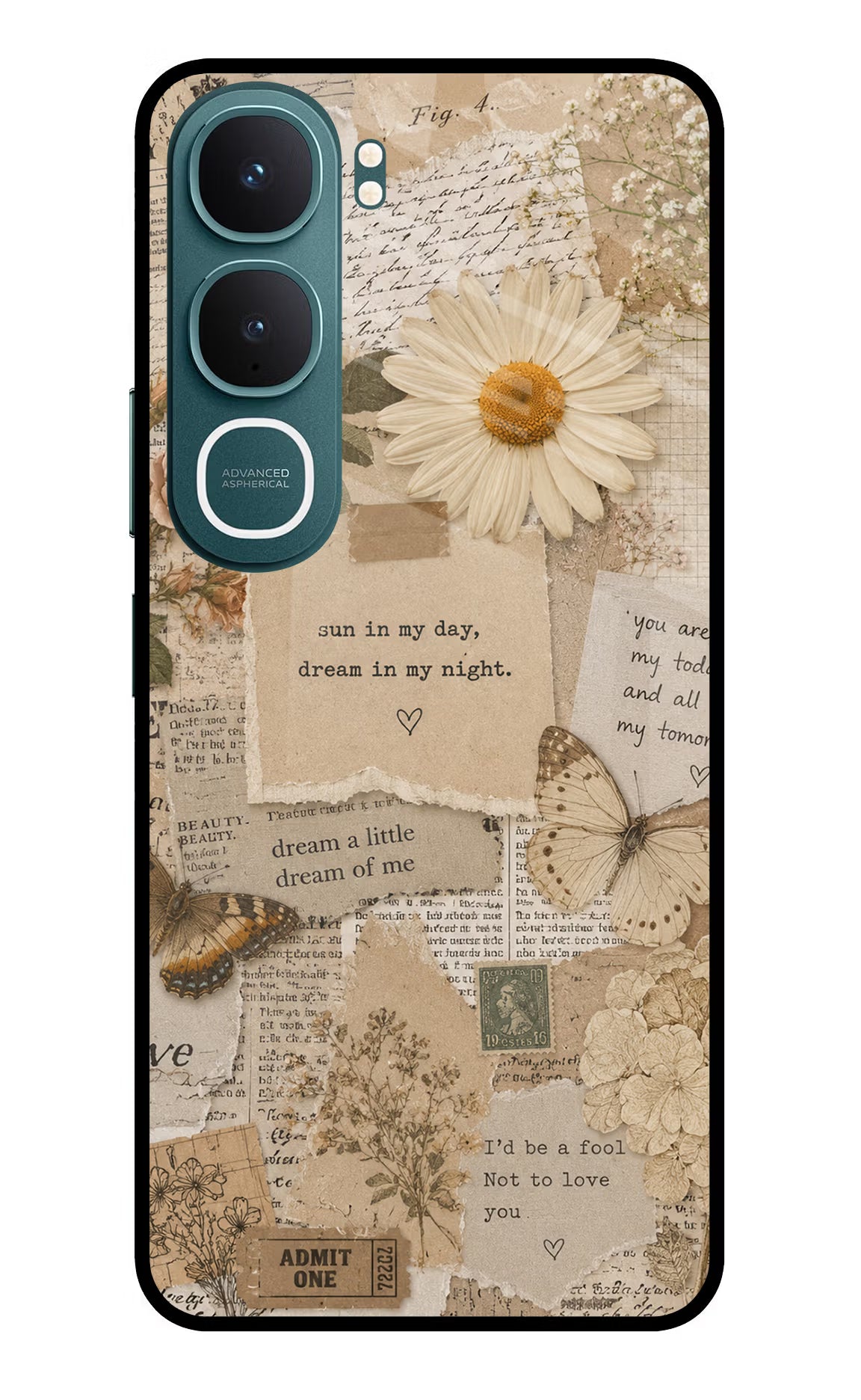Vintage case Vivo Y31 5G Glass Case