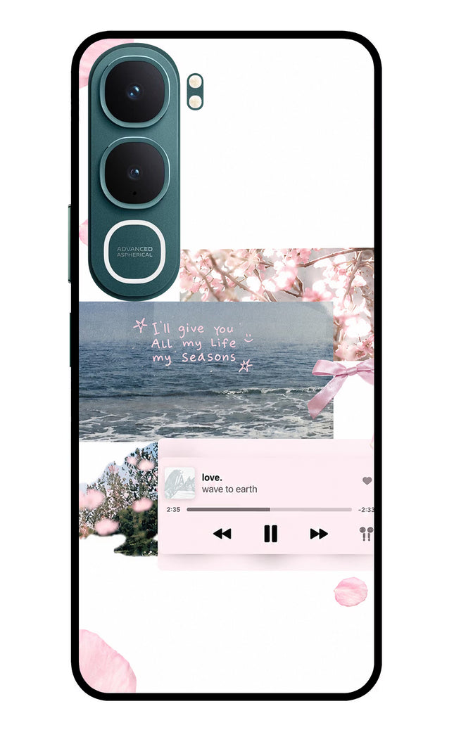 Wave to earth Vivo Y31 5G Glass Case Back Cover by Casekaro