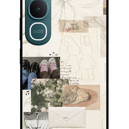 Soft Aesthetic Vivo Y31 5G Glass Case Back Cover by Casekaro