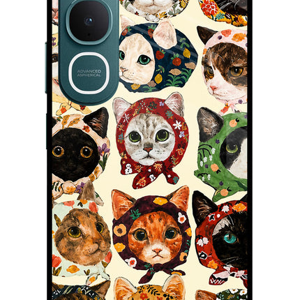 Cool Cat Vivo Y31 5G Glass Case