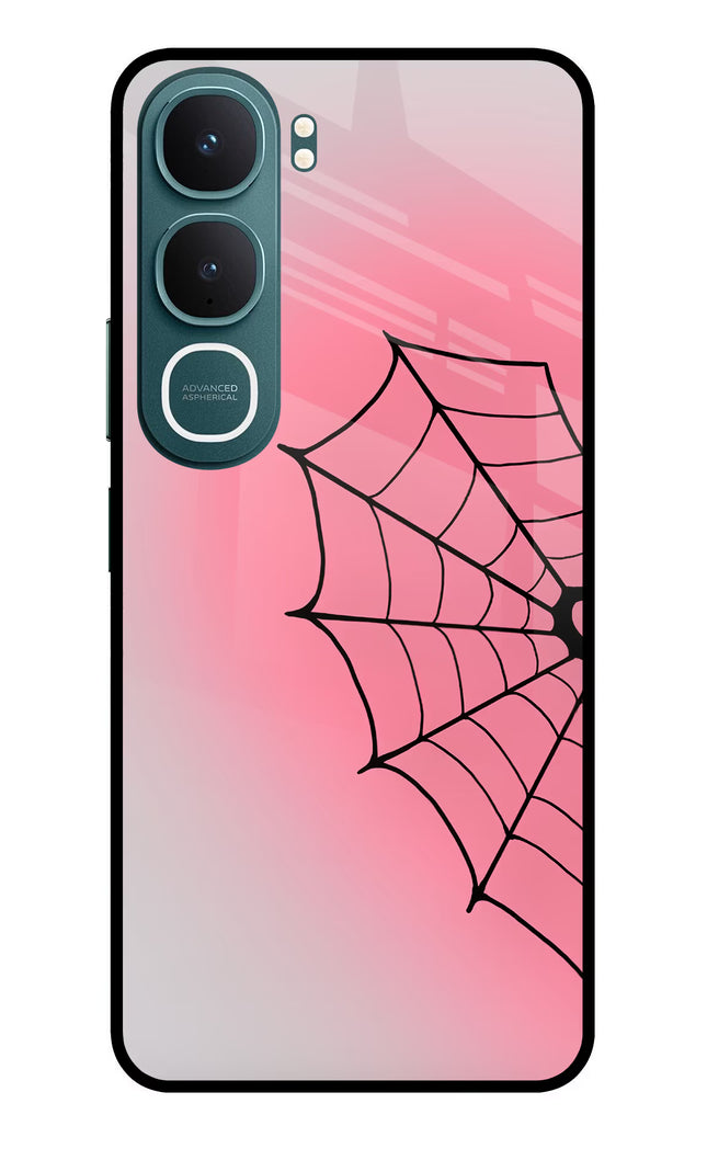 Pink Web Vivo Y31 5G Glass Case