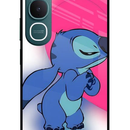 Stitch Hug Vivo Y31 5G Glass Case