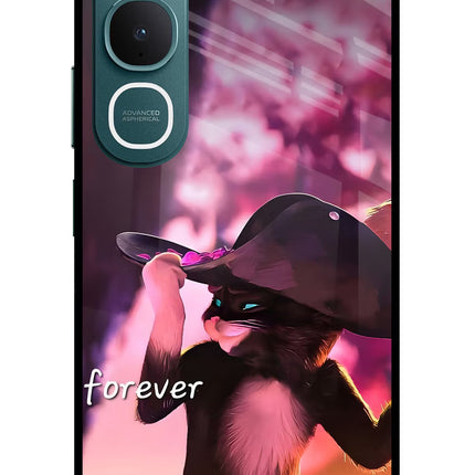Forever Cat Vivo Y31 5G Glass Case