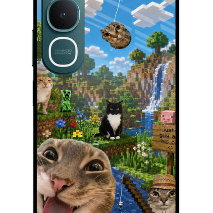 Minecraft Cat Chaos Vivo Y31 5G Glass Case