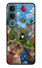 Minecraft Cat Chaos Vivo Y31 5G Glass Case