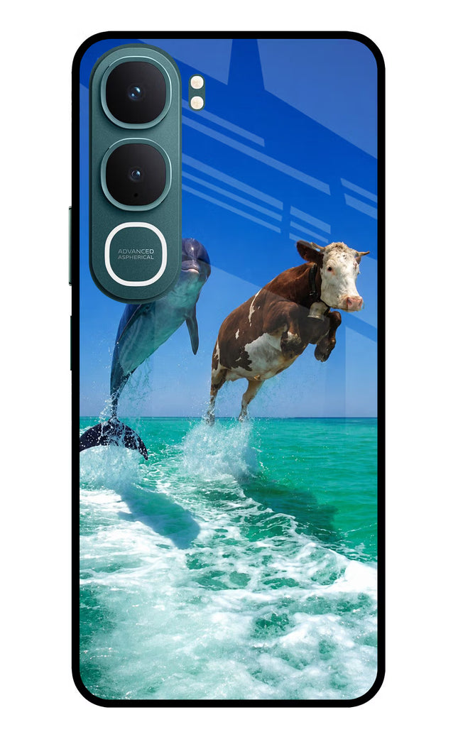 Dolphin vs Cow Vivo Y31 5G Glass Case