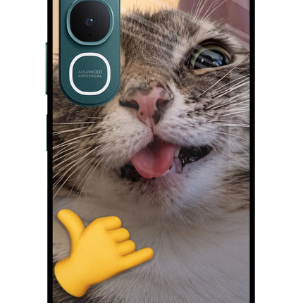 Silly Cat Call Vivo Y31 5G Glass Case