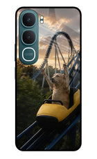 Rollercoaster Dog Vivo Y31 5G Glass Case