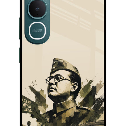 Netaji Rising Vivo Y31 5G Glass Case Back Cover by Casekaro