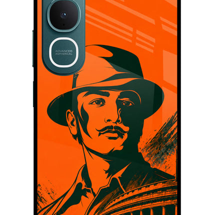 Bhagat Singh Legacy Vivo Y31 5G Glass Case Back Cover by Casekaro