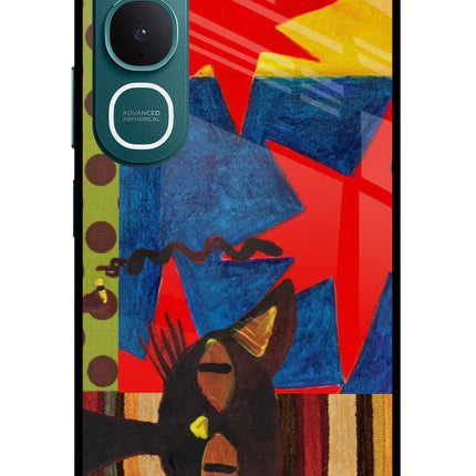 Pop Cat Vivo Y31 5G Glass Case