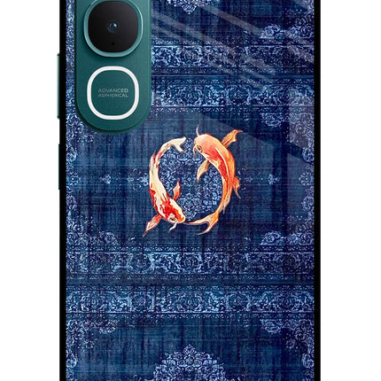 Koi Blue Vivo Y31 5G Glass Case