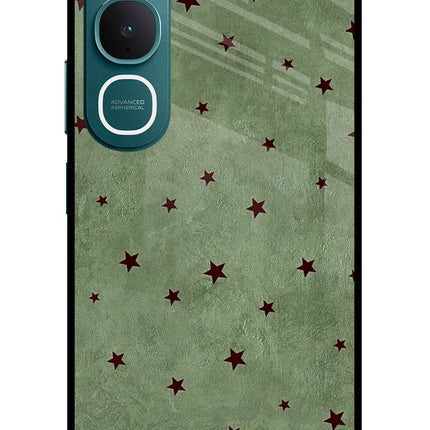 Green Stars Vivo Y31 5G Glass Case